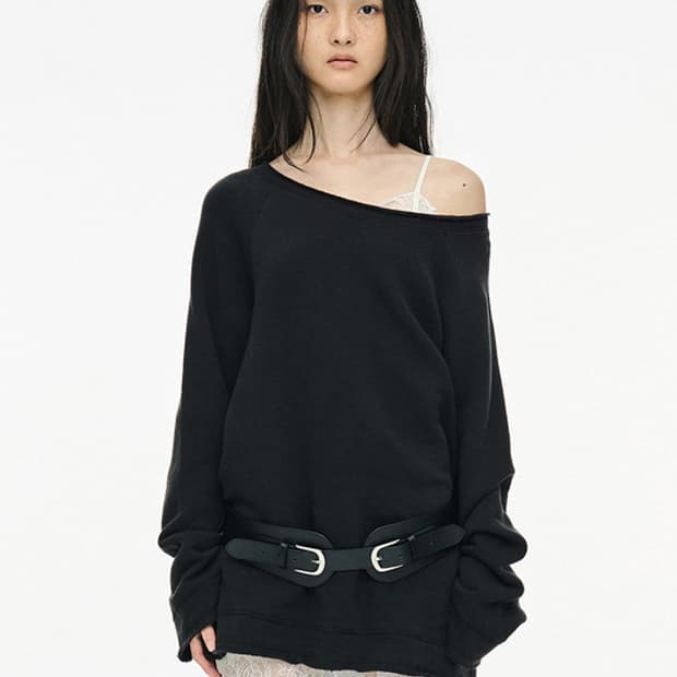 세릭 베이직 스웻 탑 블랙