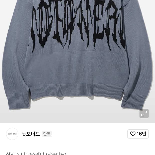 낫포너드 니트 블루 네이비