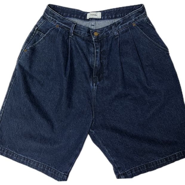 TWO TUCK DENIM SHORTS KS 