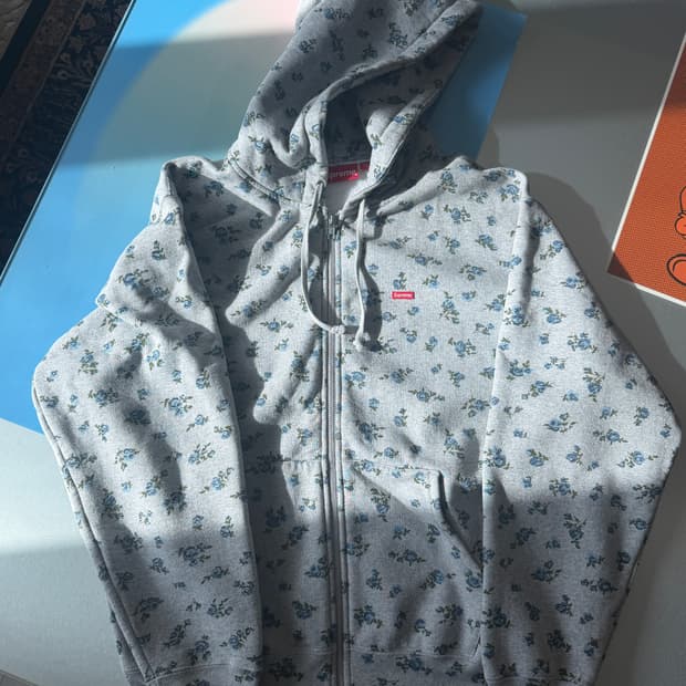 SUPREME 플로럴 프린트 후드 집업