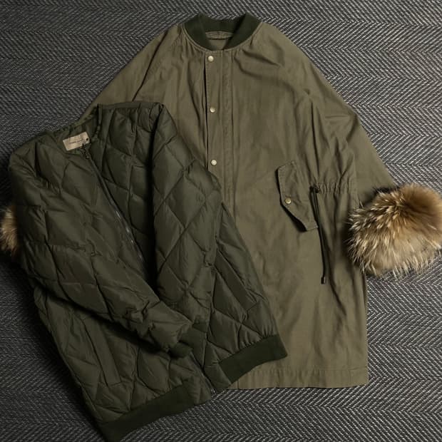 Parsons 내피 투인원 퍼 트리밍 사파리 야상 자켓o 5507