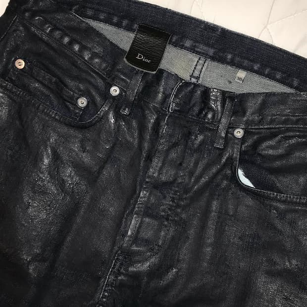 dior homme mud coating jean