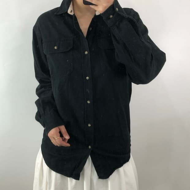 [S] 랭글러 블랙 셔츠