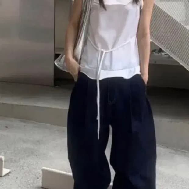 릿킴 생지 데님팬츠 PINTUCK RAW JEANS Blue