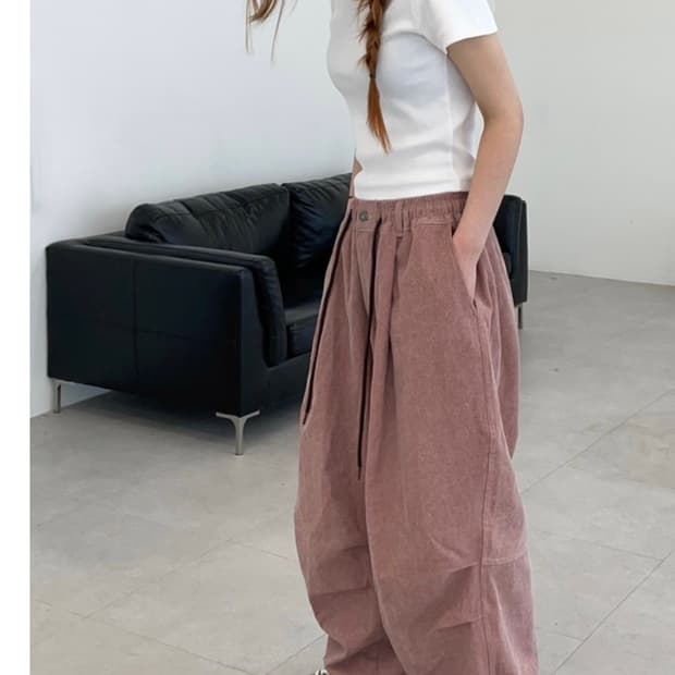 회렌 피그먼트 바이오 벌룬 팬츠