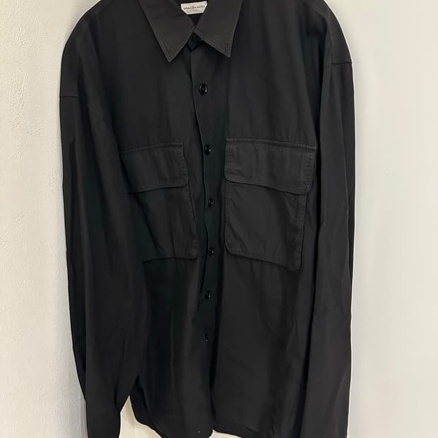 Dries Van Noten 블랙 포켓 셔츠