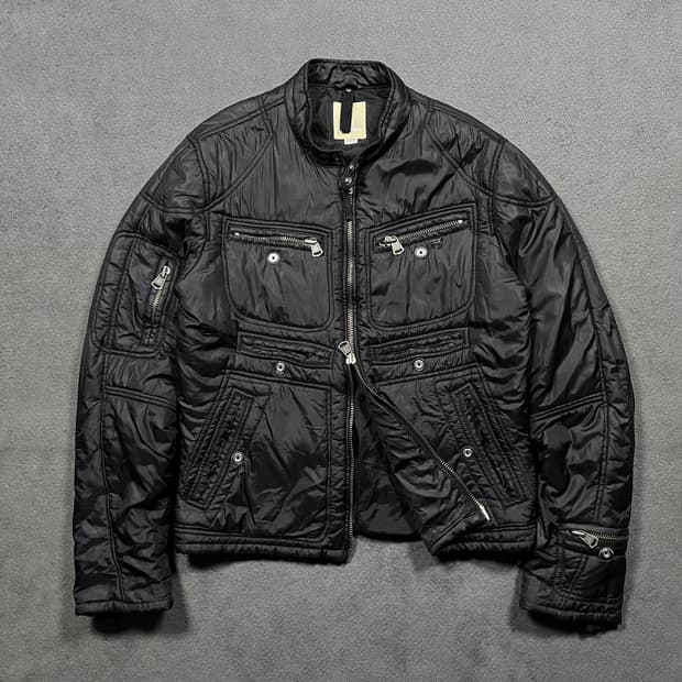 DIESEL 디젤 멀티지퍼 나일론 바이커 투웨이 자켓