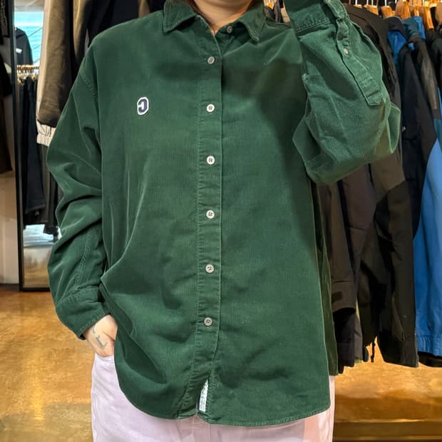 커버낫 딥그린 코듀로이 셔츠