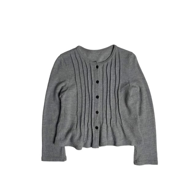 울 100 다트 가디건