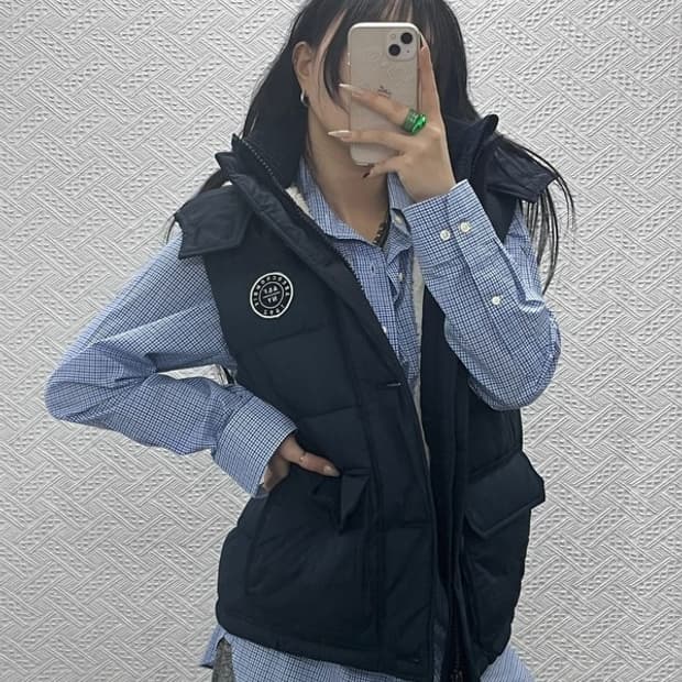 아베크롬비 올드스쿨 모던캐주얼 양털 패딩 조끼 S C08366