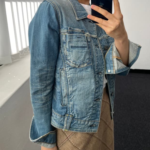 Y2K denim jacket made in USA