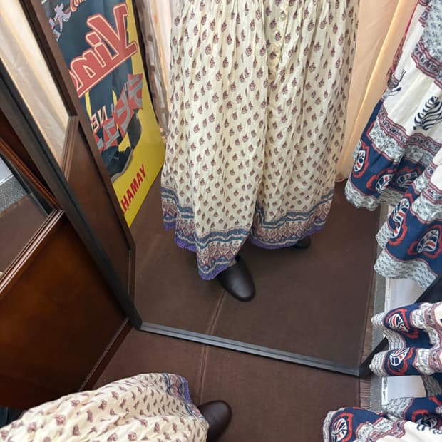 jpn vintage paisley long skirt