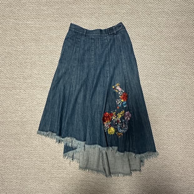 DIESEL denim asymmetry skirt