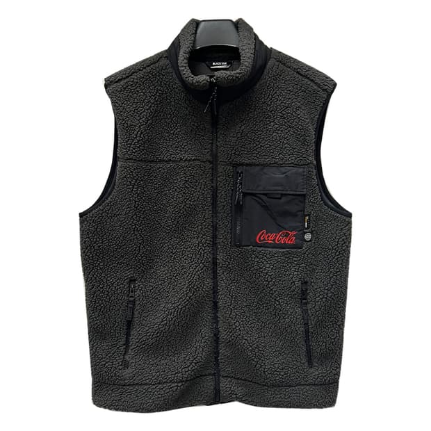 블랙야크 코카콜라 양털 쉐르파 플리스 베스트 조끼 100