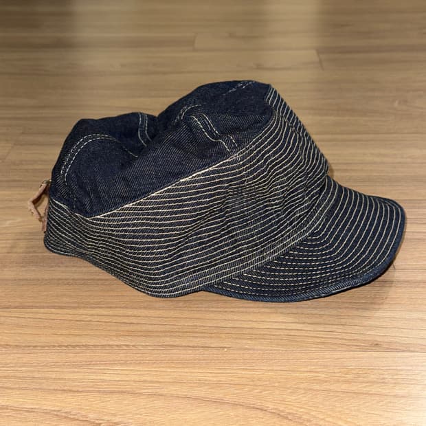 캐피탈 11.5oz 데님 노인과 바다 캡 다크 인디고 모자 