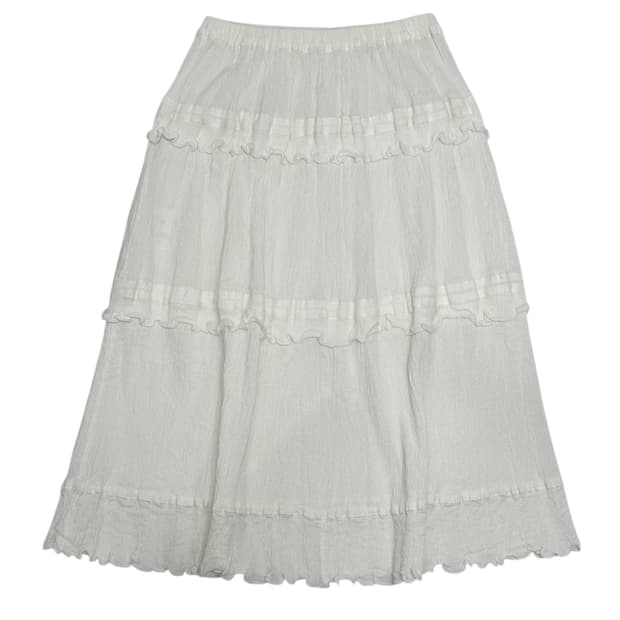 TSUMORI CHISATO 러플 코튼 스커트