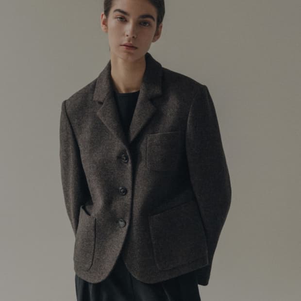 낫띵리튼 다인 울 자켓 다크그레이