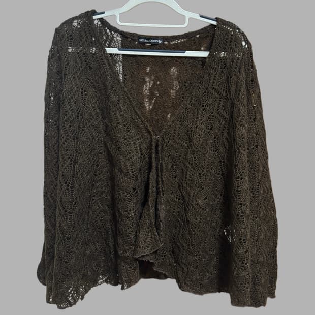 빈티지 내추럴가든 크로쉐 가디건