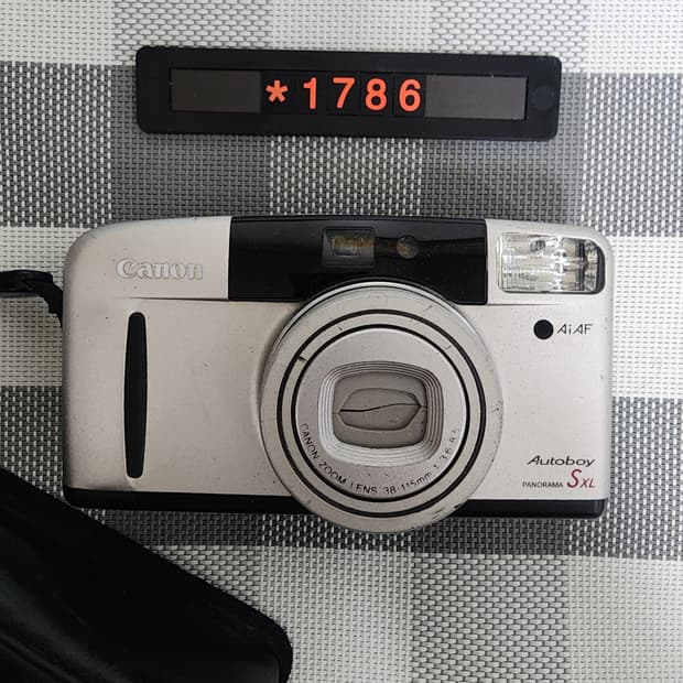 캐논 오토보이 S XL 파노라마 필름카메라 실버바디 파우치포함