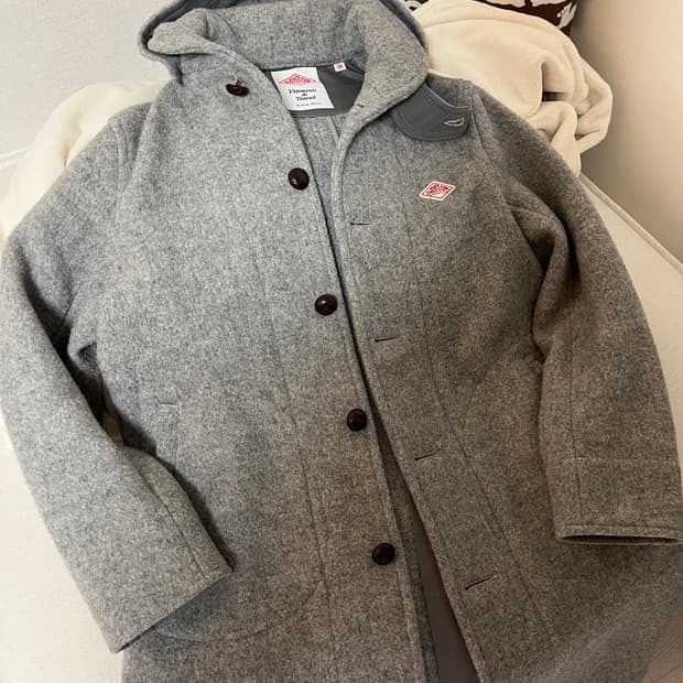 단톤 코트 울코트 36사이즈 그레이