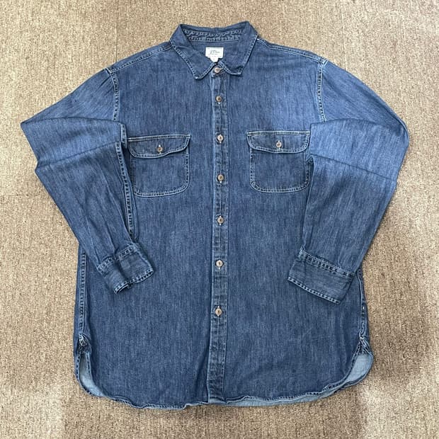 (L) J.Crew 제이 크루 빈티지 데님 셔츠