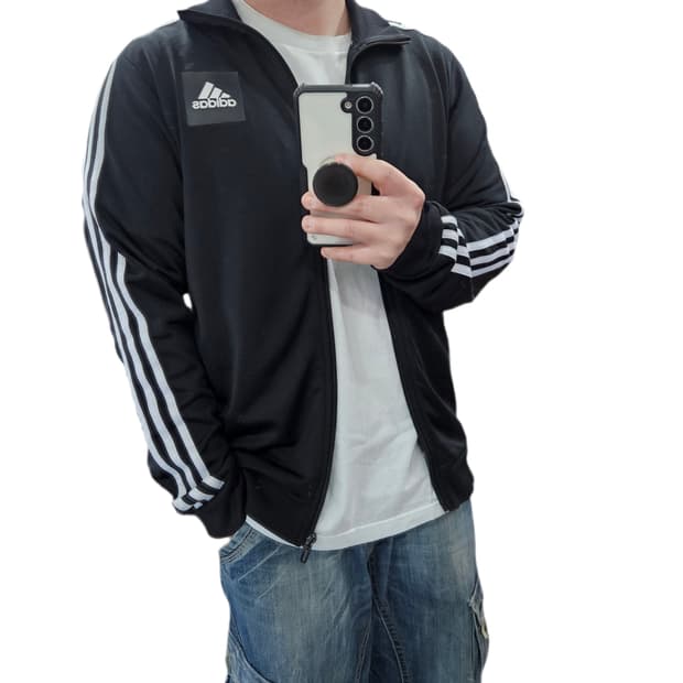 M 95 아디다스 져지 검흰 블랙