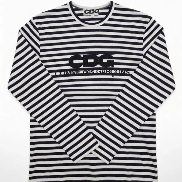 CDG 꼼데가르송 단가라 긴팔 티셔츠 블랙 XL