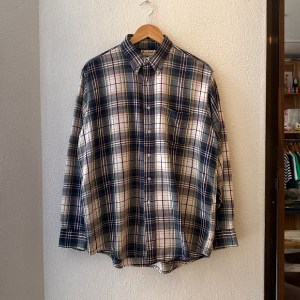 90s USA L.L.Bean FreePort pattern shirt
