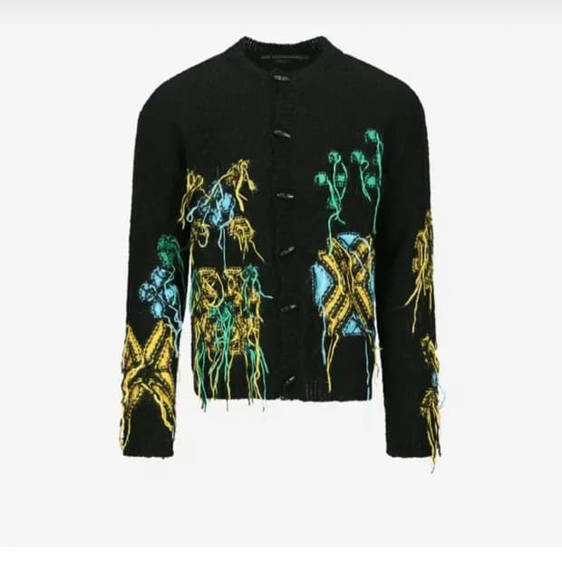 앤더슨벨  마카롱 인타르시아  가디건  블랙