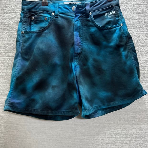 MSGM 데님 반바지 청반바지
