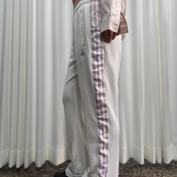 adidas white line pants