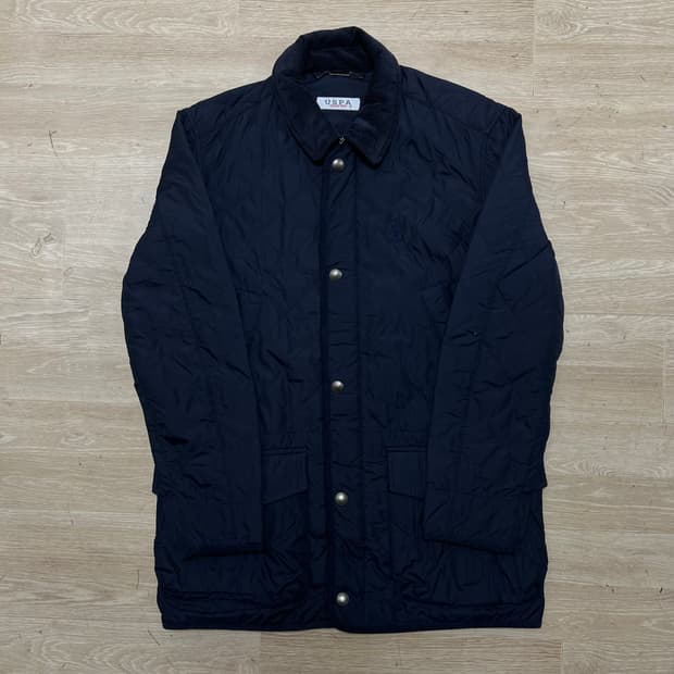 유에스 폴로 에센  코듀로이 카라 퀼팅자켓 [네이비] M/95