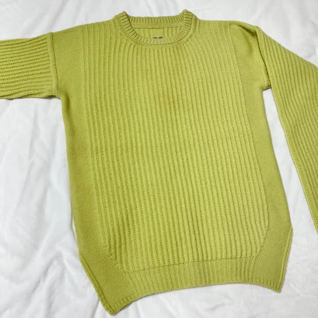 릭오웬스 / 피셔맨 니트 라임 / S