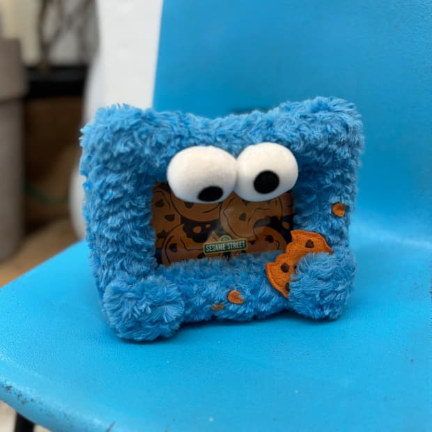 Vintage Cookie Monster Plush Photo Frame