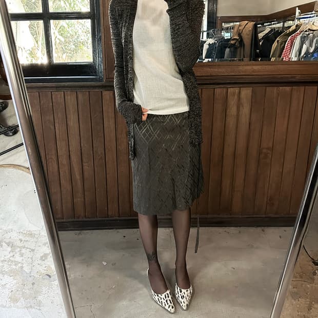ISABEL MARANT tie check skirt
