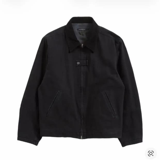 해칭룸 데님 워크 자켓 블랙