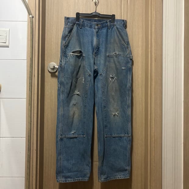 칼하트 더블니 데님