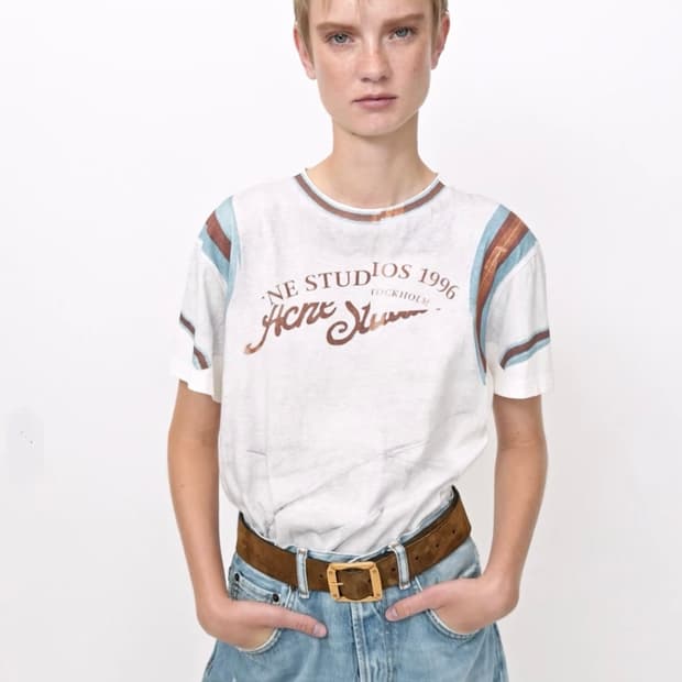 [S,M]아크네스튜디오 26ss 그래픽 티셔츠/화이트