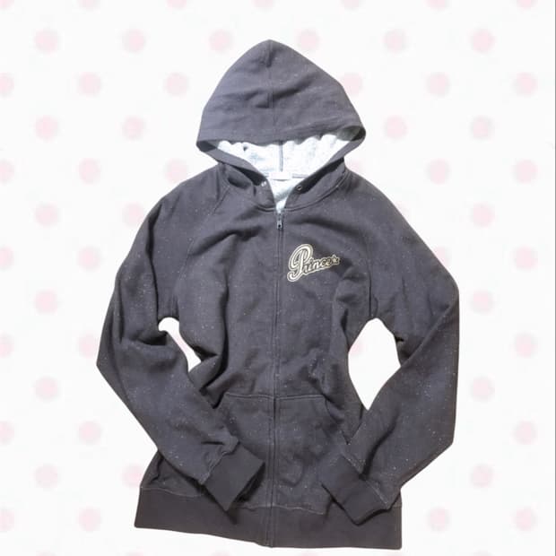 빈티지 금장 은사 팔 초코 브라운 후드집업 라떼갸루 러힙