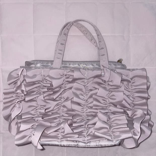 핑크 프릴 핸드백 가방