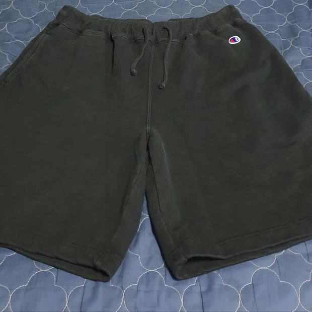 챔피온 레터링 C로고 스웨트 하프팬츠 블랙 (XL)