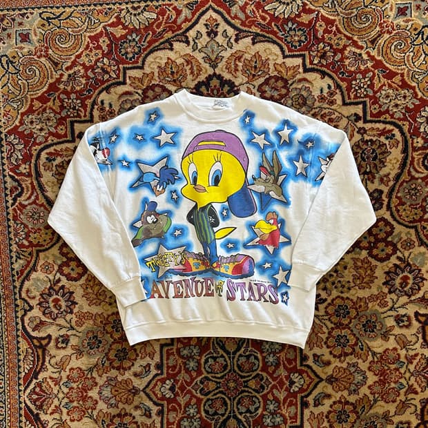 90s Looney Tunes 'Tweety' AOP Sweatshirt
