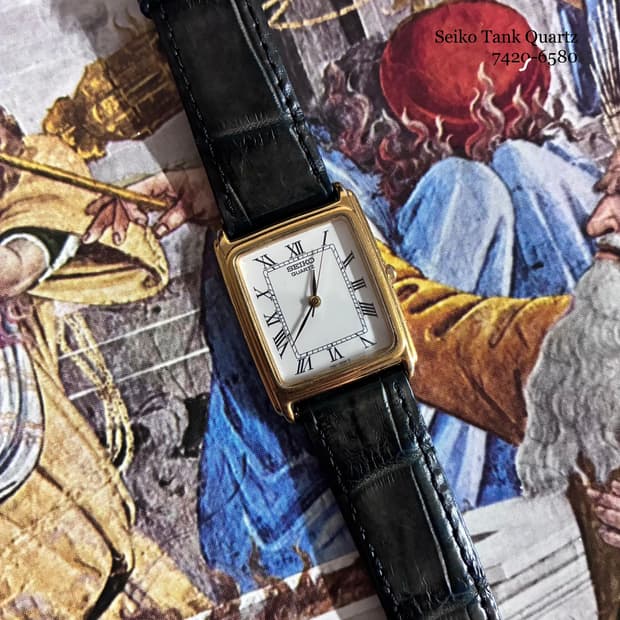 Seiko Tank Roman Quartz Watch