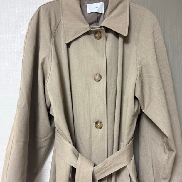 CURRENT 커렌트 오버 트렌치 코트 — 샌드 베이지