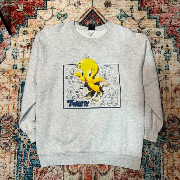 [XL] 90s 워너브로스 made in usa 트위티 스웻셔츠