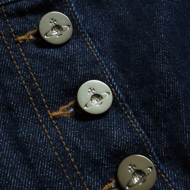 [국내정품]Vivienne Westwood ORB 데님 미디 롱스커트