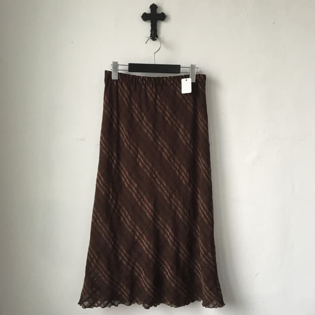 Check pattern long skirt