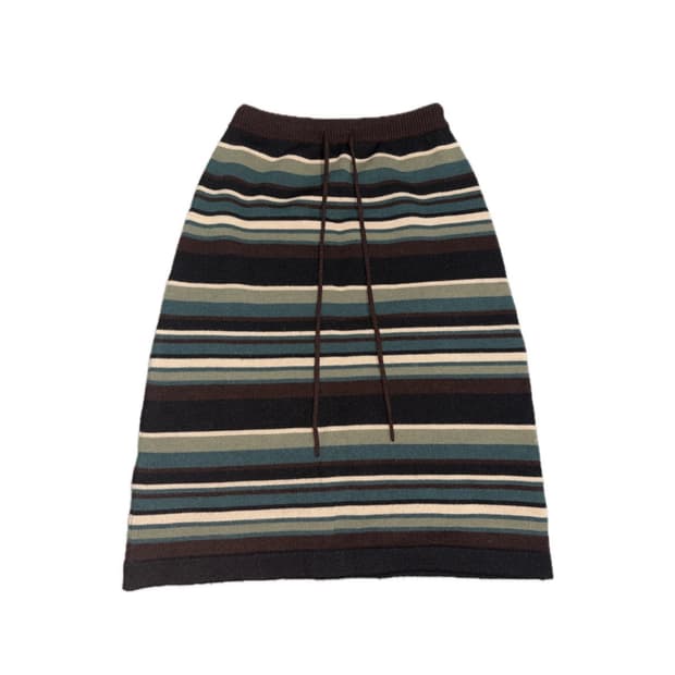 니트 미디 스커트