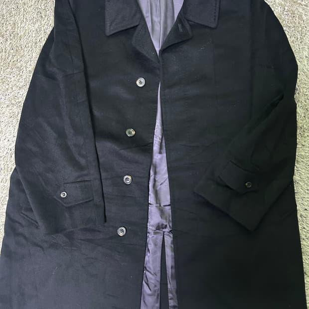 일본판 캐시미어 100프로 블랙 코트 사이즈 105