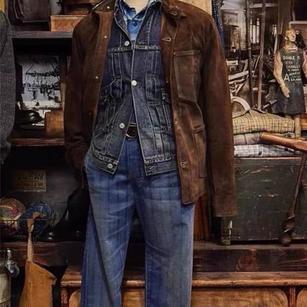 rrl 스웨이드 초어자켓 S